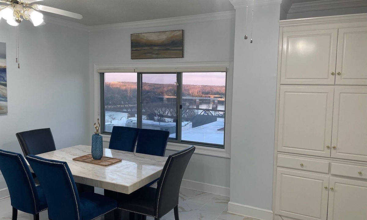 Downtown Condo | 3 Bdrm Condo on the River Downtn Augusta: security, parking garage, gym & sauna