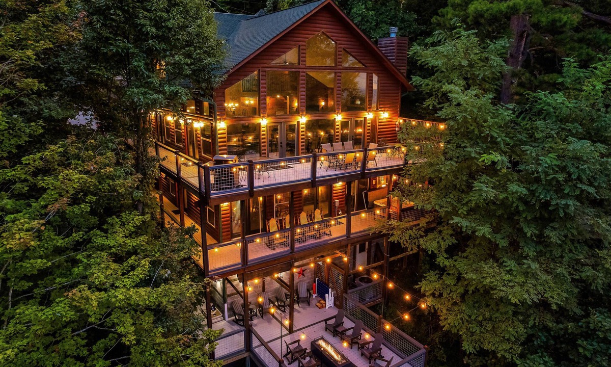 Gatlinburg Cabin | AMAZING VIEWS overlooking Downtown Gatlinburg w/HOT TUB, Game Room, Fire Pit