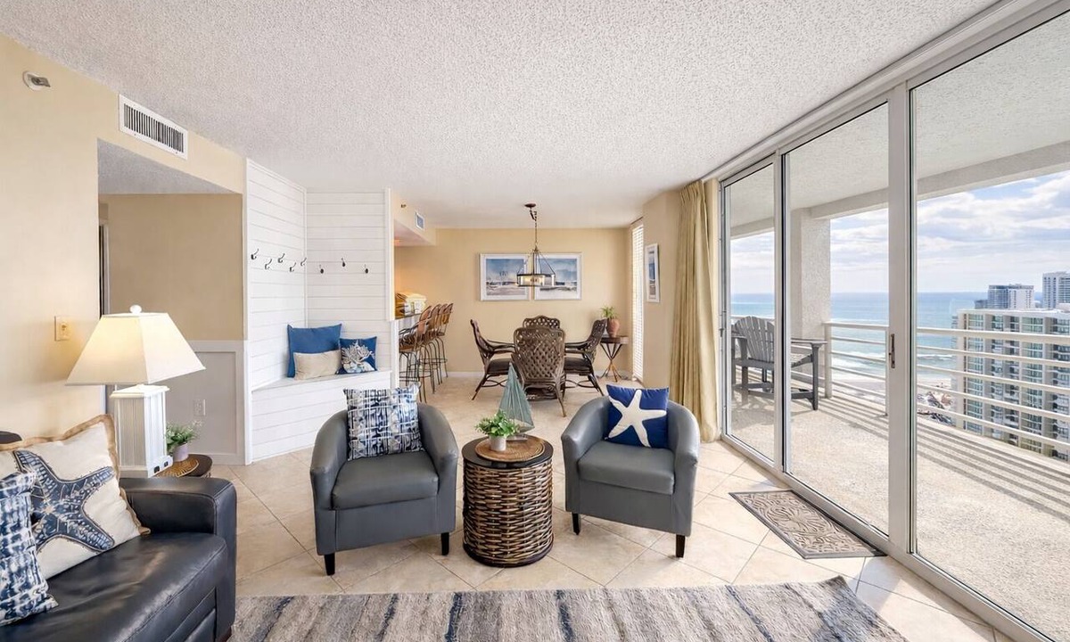 Arcadian Shores Condo | Beautiful Ocean View 2-Story 2 Bedroom 3 Bath Condo in Kingston Plantation - North Hampton 1714