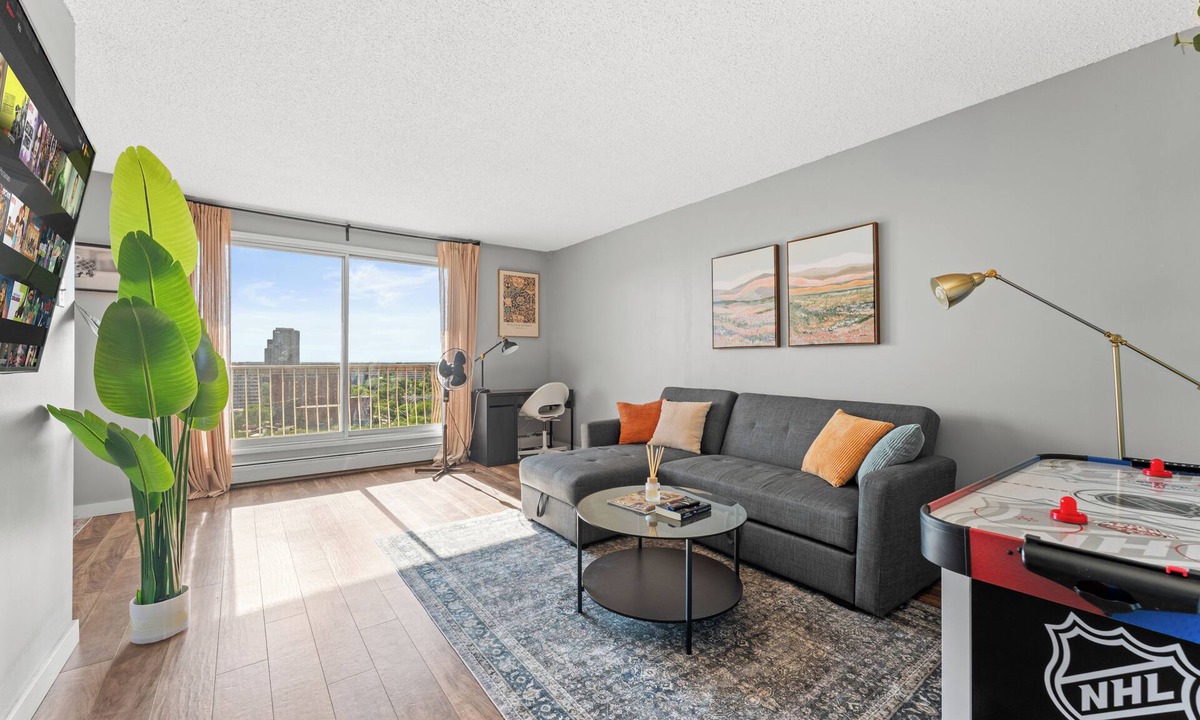 Griesbach Apartment | City View Getaway | 2BR Pool Gym Parking