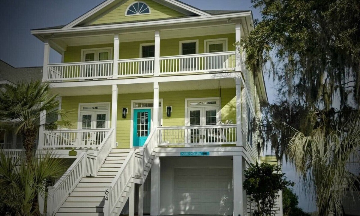 Saint Helena Island House | Luxury ADA-Friendly Marshfront Home | 2 Six Seater Golf Carts with Beach Access ADA Stickers, Game Room, Elevator