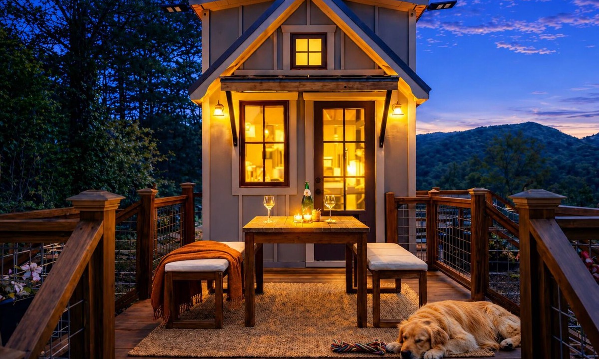 Cullowhee House | Original Timbercraft Denali Tiny Home Mtn Views Dog Yard Lake Glenville
