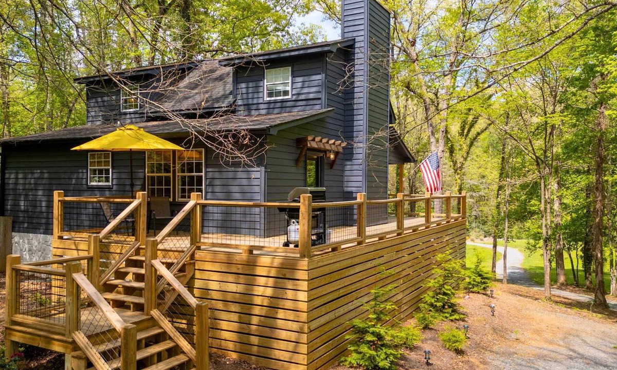 Epworth Cabin | Private Creekfront Cabin on Fightingtown Creek | Hot Tub, Game Room & Fishing