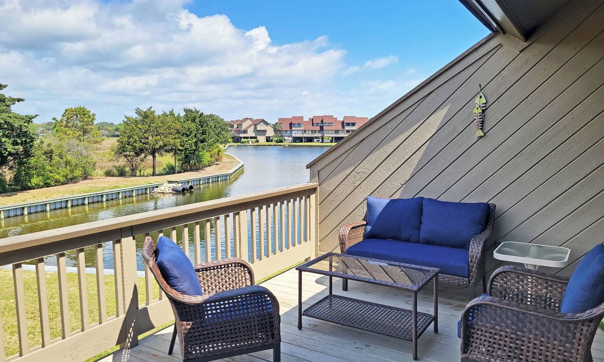Litchfield by the Sea Condo | Raised Beach Townhouse, Lake and Creek Views, Hammock, Easy Walk to Beach, Pool