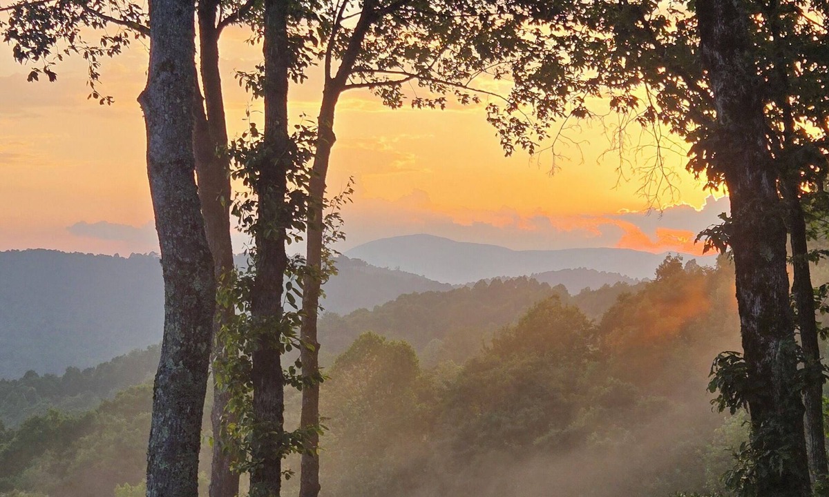 Rosman Cabin | Spectacular mountain lodge with long mountain and lake views. Sunset heaven!