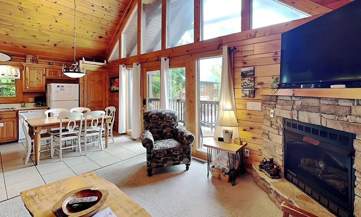 Black Bear Falls Cabin | Stunning mountain views, spacious balcony with hot tub + seasonal pool access.