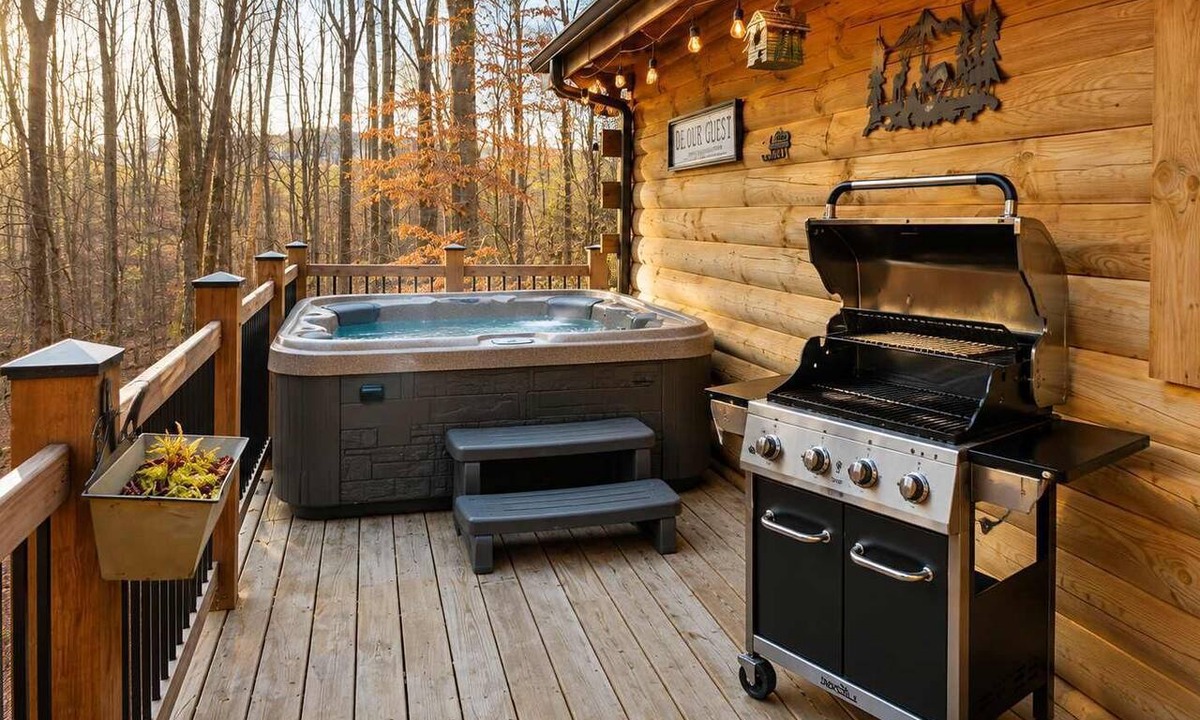Claypool Hill Cabin | The Little Deer Cabin - Hot Tub, Stone Fireplace