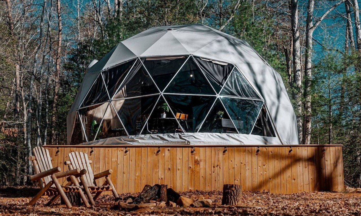 Traphill Cabin | Unplug and Unwind in a Modern Dome with Firelight Evenings and Starry Skies in Traphill, North Carolina