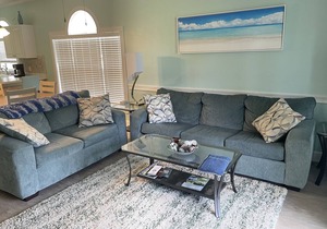 Pet Friendly 2 BR - Golf Course View! 1st Floor with screen door off back porch