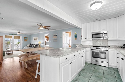 Cherry Grove Beach House | 10% off 3-7 nights Aug-Oct. Pet friendly 4BR 2BA on channel. Fenced yard