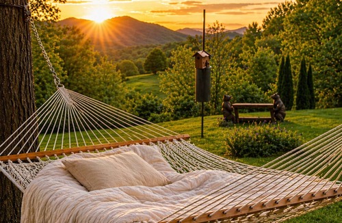 Sylva Apartment | ✨ 10% Off PLUS 15% off Top-Rated Guests Discount Private Hot Tub PLUS ⭐ Guest Favorite Top 1% of Airbnb Fire Pit Porch Swing Hammock Close to WCU (3 Mi), dining, pubs, shopping, Blue Ridge Parkway, and many adventures.