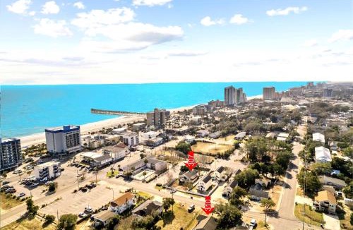 Myrtle Beach House | 2 Across the Street SingleFamily Homes, Centrally Located, Ocean View, Huge Private Yards, Decks, Patios, Games, Firepits, BBQs, Sleeps 27