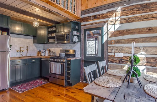 Sparta Cabin | 2 Cabins + Treehouse 50 acres, FirePit, Sauna, Cold Plunge, Hot Tub, Petting Zoo