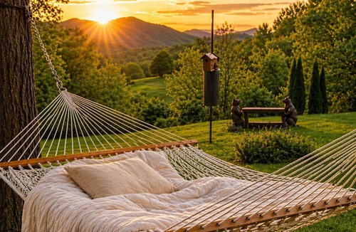 Sylva Apartment | ✨ 25% Off Private Mountain View Cabin With Hot Tub “⭐ Guest Favorite" rated Top 1% of all Airbnb properties Fire Pit Porch Swing Hammock & Close to WCU (3 Mi), Sylva dining, pubs, shopping, the Blue Ridge Parkway, and many adventures.