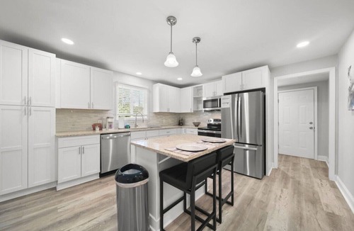 Mount Holly House | 3-BR Renovated Bungalow—River District—Fire Pit!
