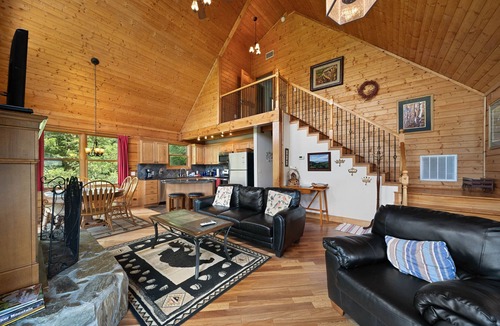 Boone Cabin | 3 Peaks Lodge - Charming Pet Friendly Cabin with great views, hot tub and pool table!