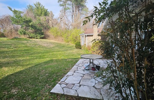 Hilander Park House | 4-bed house w/new HVAC, fiber internet, and private wooded acre in Bristol