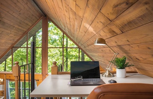 Deep Gap Cabin | A-frame Hot Tub Getaway!, Grill, 2 Decks, Trails, EV & Dog Friendly