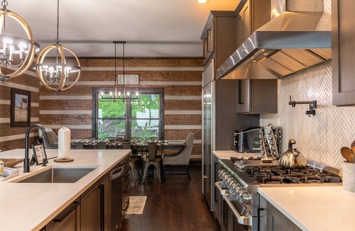 Boone Cabin | Above and Beyond - Luxury home. Hot Tub, Game Room, Theater, Fire Table, BIG views