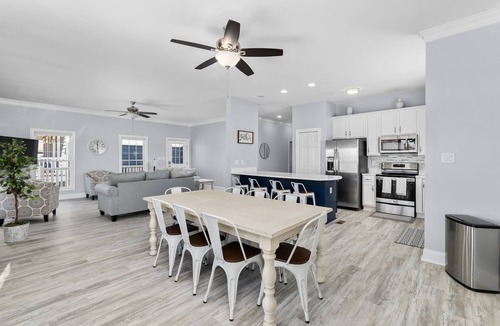 Cherry Grove Beach House | Amazing Channel Retreat Private Pool Luxury Outdoor Living & Pet Friendly