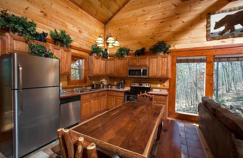 Pigeon Forge Cabin | Bear's Bliss in Pigeon Forge #unforgettable 2 bedroom w/Indoor Pool, Games & Full Theater!