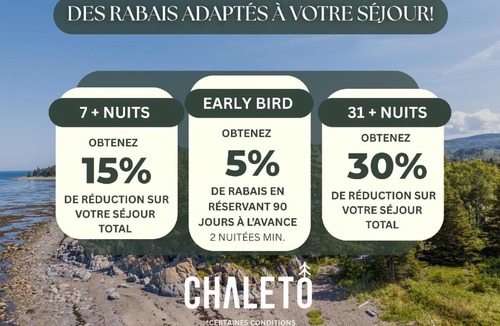 Lac-Etchemin Ski Chalet | Sauna & Nature - Le Kanouk