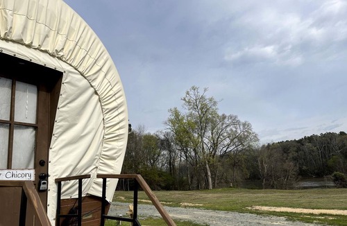 Lillington House | Cape Fear River Glamping at this Lovely Covered Wagon in Lillington, North Carolina