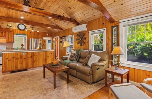 Sebago House | Charming cottage w/access to Sebago Lake, private boat mooring, & cozy sunroom