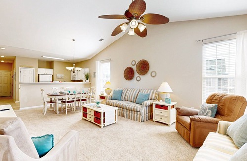 Sunset Beach Condo | Chasing Sunsets: Waterfront condo with pool, tennis, bikes & lagoon/golf views - near the beach