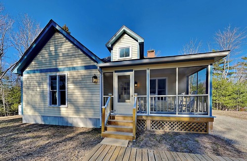 Cherryfield House | Cherryfield Trails Retreat: Dog Friendly Riverfront with Trails at Your Door