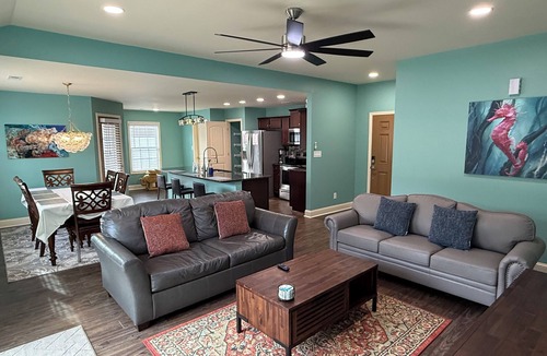 Myrtle Beach House | Clean and private home, gated backyard with landscape lighting