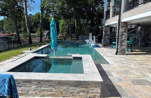 Cornelius House | Cornelius Lakefront, private pool, spa, game room and outdoor kitchen.