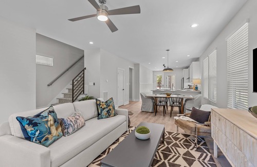 East Raleigh House | Design-Forward 3BR: King Suite, Pet-Friendly Fenced Yard, Office, Near Greenway