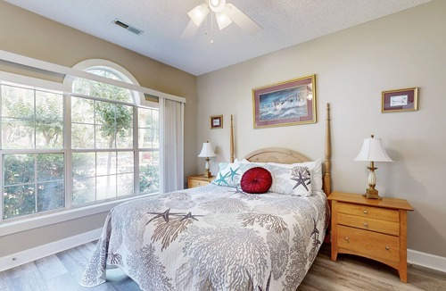Arcadian Shores Condo | End-unit condo with covered patio, pool, tennis & washer/dryer - dog-friendly