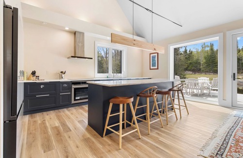 Lincolnville House | Enjoy tranquil pond views at The Pond House in Lincolnville, ME—2300 sq ft, 3 beds.