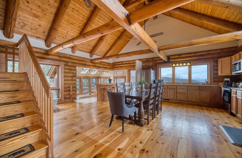 Rosman House | EPIC VIEWS-HotTub-WoodStove-Sauna-Fireplace-GameRoom-Playset-EV-FencedYard+More!