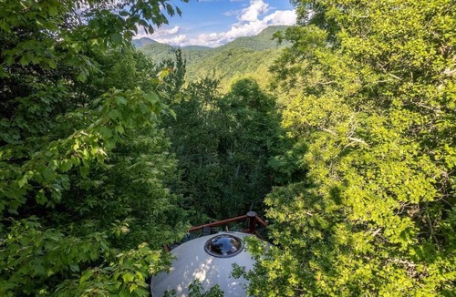 Cullowhee RV Rental | Holly Hideaway | Cozy Yurt | Pet Friendly & Trails