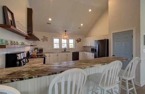 Wind Over Waves House | Hotter Otter: Heated Pool, Hot Tub, Sound Views, 6BR Sleeps 16, Pet Friendly