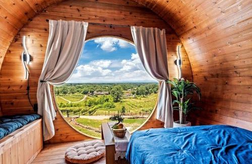 Arlington Other | Incredibly Unique Barrel Pod on a Beautiful Private Vineyard with Breathtaking Views for an Unforgettable Glamping Experience in Jonesville, North Car