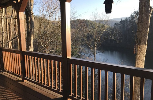 Cherry Log Cabin | Lake Hideaway - Lake and Mountain Views, Private Dock, Fishing, Canoeing