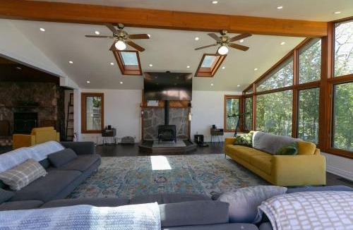 Carden House | Lakefront Retreat with Gazebo Fire Table & Fishing