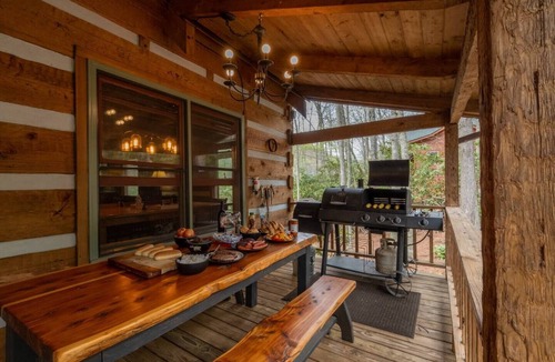 Todd Cabin | Log Cabin on the river w/Hot Tub and Fenced Dog Run