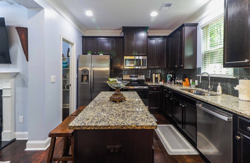 Lilburn House | Luxury Atlanta Oasis: Adjustable King Bed, Private Yard, & Park Proximity