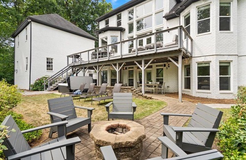 Mooresville House | Luxury Lake Norman Retreat w/Hot Tub, Gameroom, Firepit, Dock