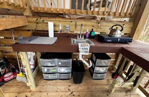 Traphill RV Rental | Magical Glamping Tent in the Woods near Stone Mountain State Park, North Carolina