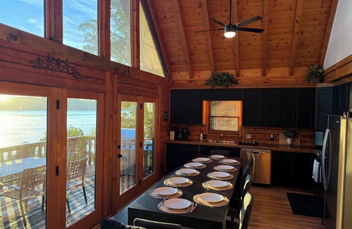 Lake Norman of Catawba Cabin | Main Channel Point Lot Lakefront Retreat - Sweeping Views, Private Dock + Lift