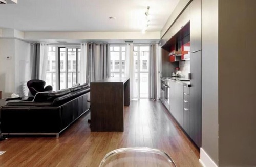 Downtown Toronto Apartment | Modern 1BR Toronto Retreat with Balcony & Workspace