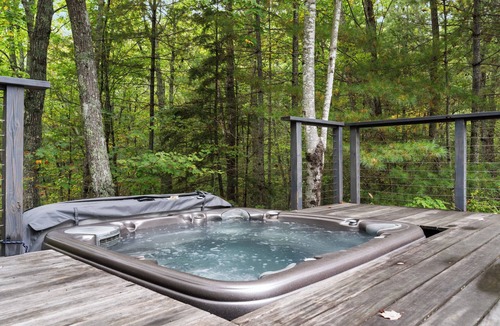 Providence Cabin | Modern cabin - private mountaintop location, hot tub, outdoor shower, fireplace