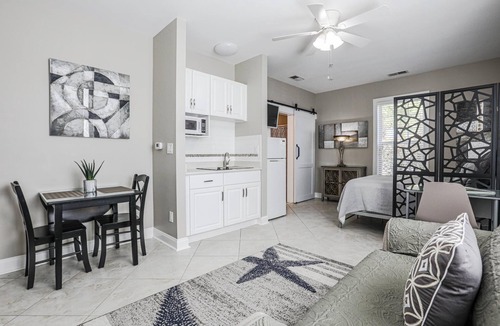 Carolina Forest Apartment | Modern Gray Studio Steps to Pool Myrtle Beach SC