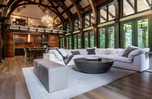 Maggie Valley House | Modern Mountain Creekhouse | Stunning Home with Impeccable Architecture Fireplace, and Fire Pit